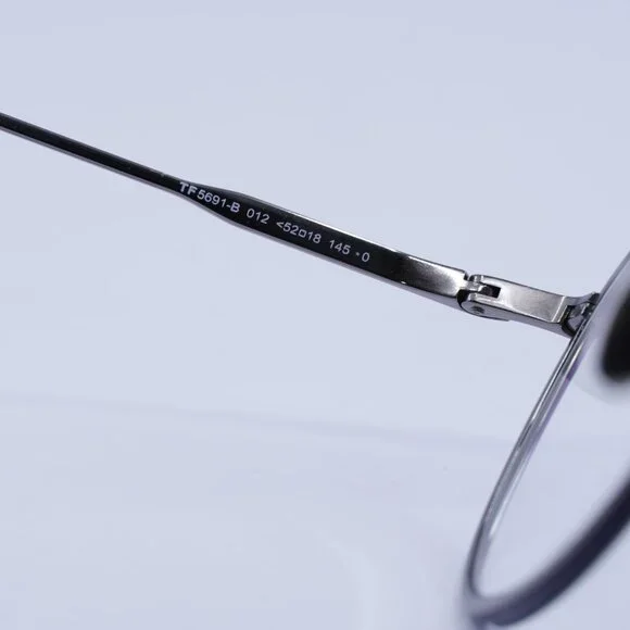 🕶️ New Tom Ford FT5691-B 012 Eyeglasses - Ruthenium with Blue Frame 52mm